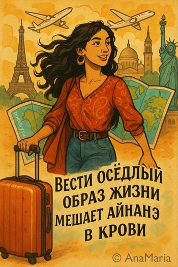 вести оседлый образ жизни
мешает айнанэ в крови вести оседлый образ жизни мешает айнанэ в крови — Ana Maria, иллюстрация, 20 ноября 2025, Поэторий